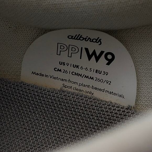 Allbirds Plant Pacer Sneaker Shoes Lace-Up Women's Natural White Size US9 EU39 - Picture 7 of 9